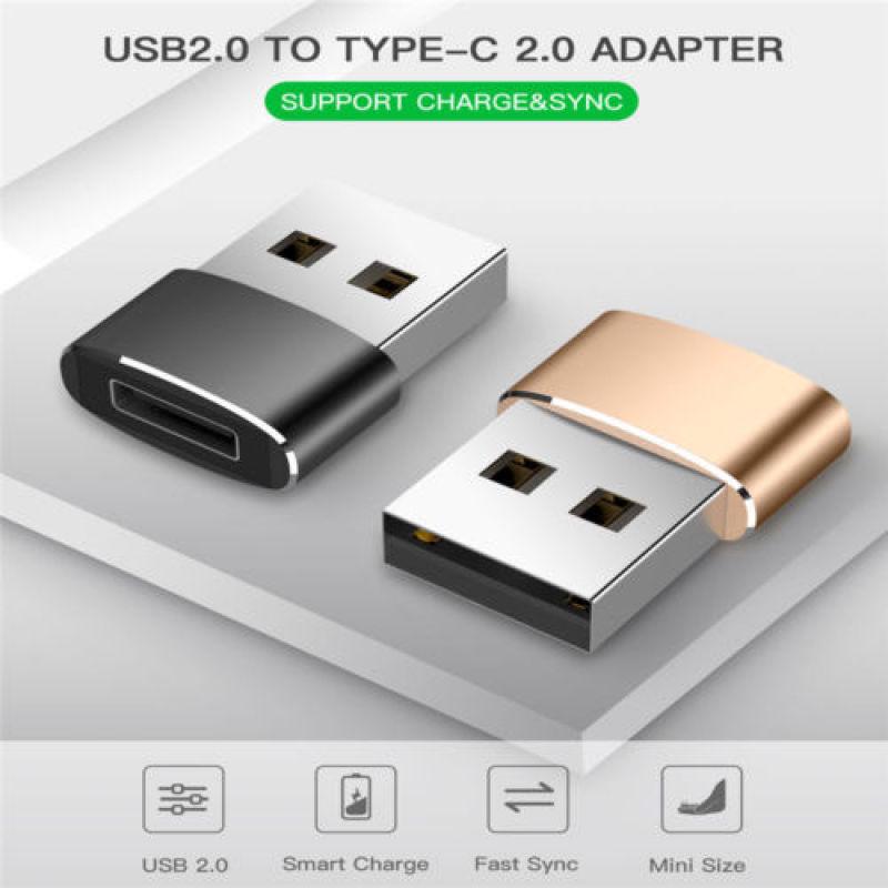 Адаптер USB-C «папа» типа C к USB 2,0 А, гнездовой адаптер преобразователя данных