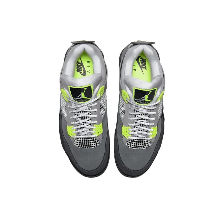Кроссовки унисекс Air Jordan 4 Retro SE Neon 95 Серые Cool-Grey Volt CT5342-007