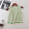 Stripes Knitting Camisole Women's Summer 2025 New Arrival Slimming Belly-Covering Inner Bottoming Top Women