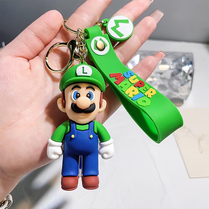 Аниме Брелок-подвеска Super Mario Bros Мультяшный Марио Луиджи Принцесса Пич Брелок для ключей Рюкзак Сумка Брелок для ключей автомобиля Реквизит Подарок