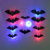 8pcs/set Glowing 3D Bat Wall Decor Hollow Wing Halloween Wall Stickers  Wall Decoration