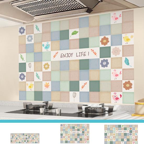 Маслостойкие наклейки на стену Yousheng Защита стены кухонного фартука Водонепроницаемые Термостойкие Статические наклейки для кухни Столовой Столешницы