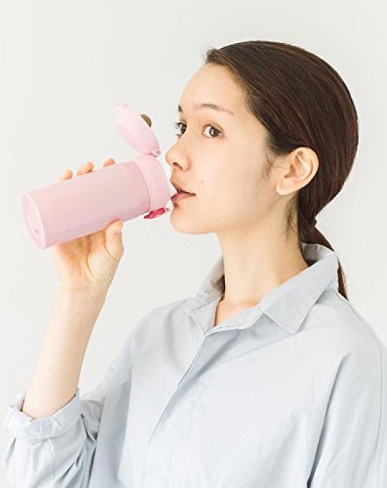 THERMOS Vacuum Insulated Portable Mug with One-Touch Opening, 350ml, Strawberry Red, JNL-352 SBR