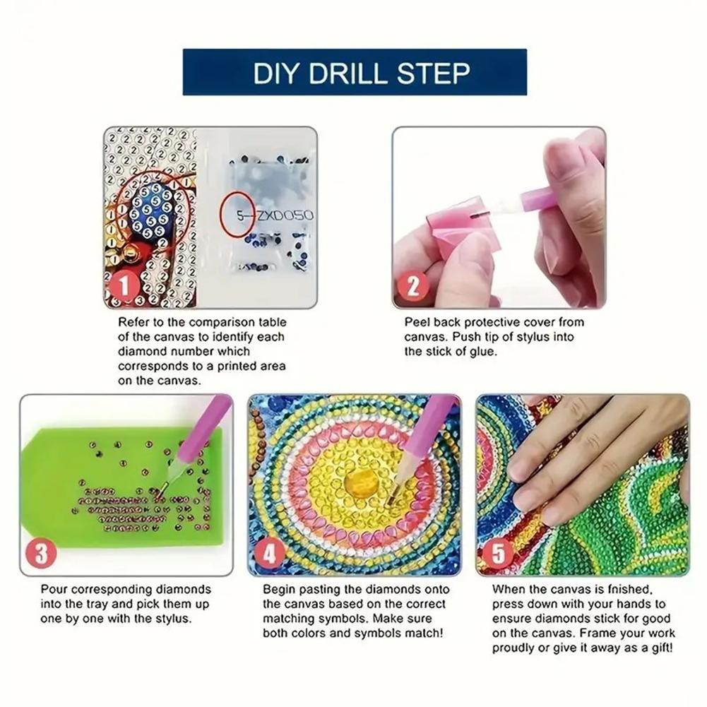 Алмазная мозаика своими руками, блестящее зеркало с кристаллами, стразы специальной формы, косметическое зеркало, настольное зеркало для путешествий на открытом воздухе, походов, пикника