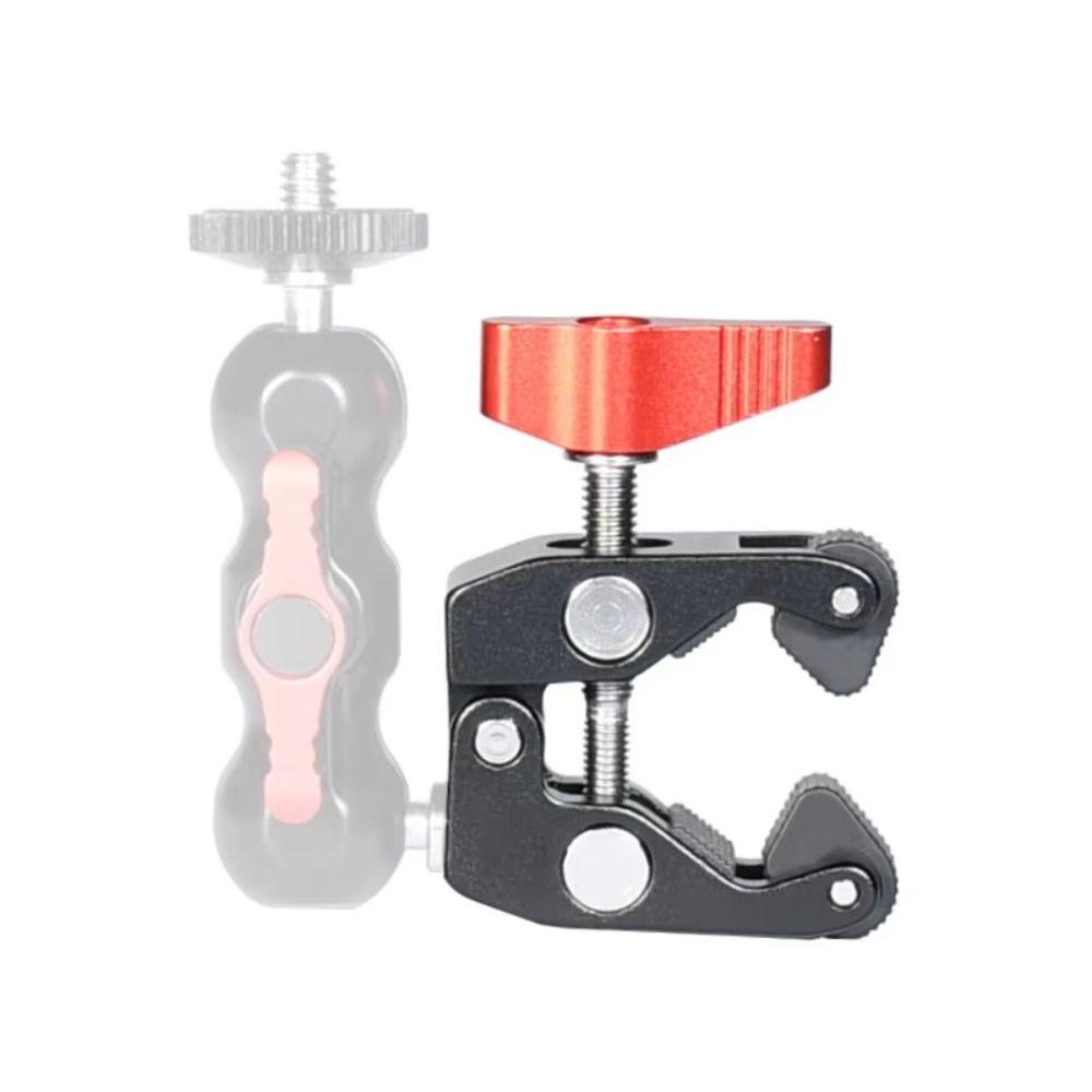 Aluminum Material Crab Clamp 3/8" Hole Magic Arm Clamp Versatile Camera Clamp Camera Mounting