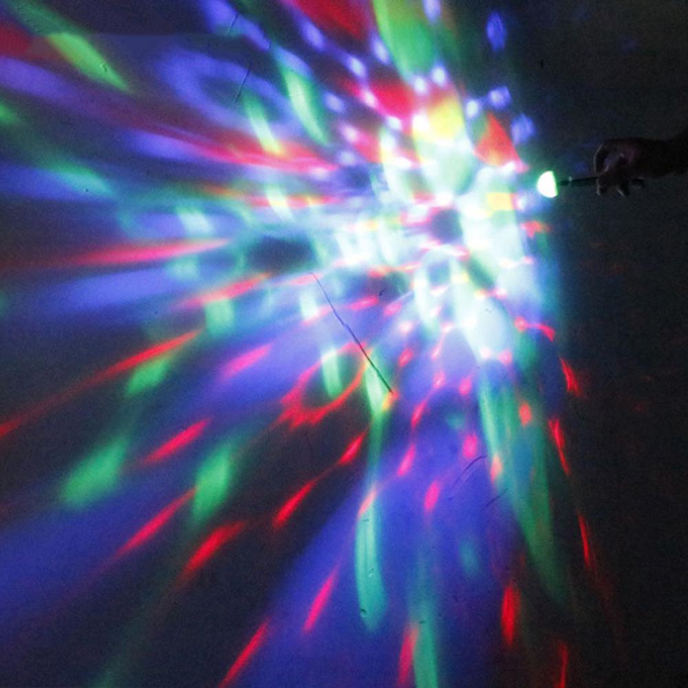 Mini Disco Light Rotating USB & Micro-USB Port Magic Ball Light RBG LED Lamp Portable Home Party Stage Light Random Color