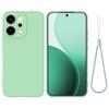 For Oppo Reno14 5G (China)/Oppo Reno14 5G (Global) Liquid Silicone Case Phone Back Cover with Hand Strap