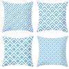 Blue Geometric Canvas Pillowcase Home Sofa Pillow Cushion Cover Side Sleeping