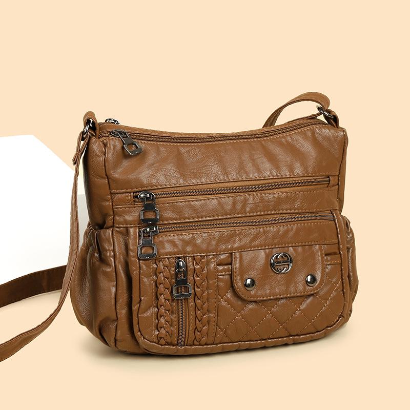 Сумка на одно плечо Модная женская сумка через плечо Сумка через плечо из стираной кожи