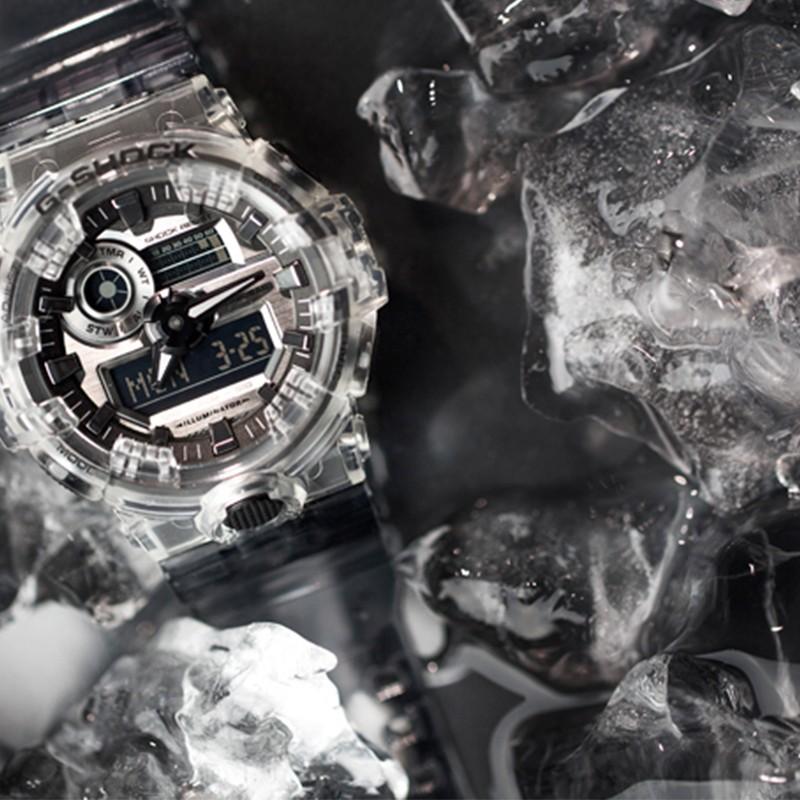 Casio Унисекс Серия Парных Наручных Часов Черные GA-700SK-1A+GMA-S120SR-7A