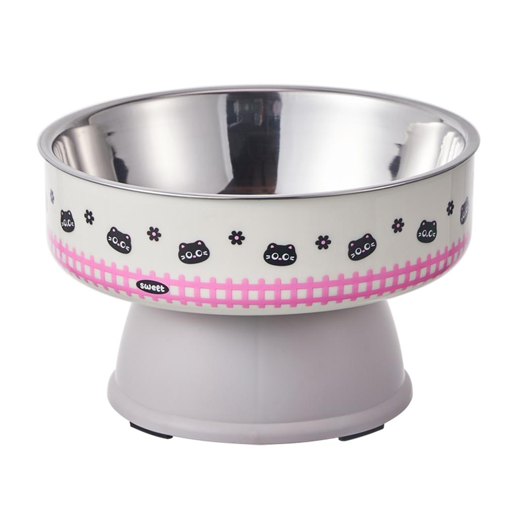 New Cat Bowls Pet Stainless Steel Bowls Cat High Foot Neck Protection Bowls Dog Large Capacity Feeding Device Dog Bowls Pet Bowl