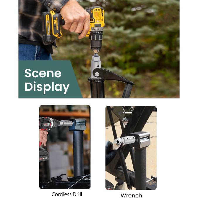 Trailer Jack Drill Adapter With Cordless Drill (RV Jack Drill Adapter)