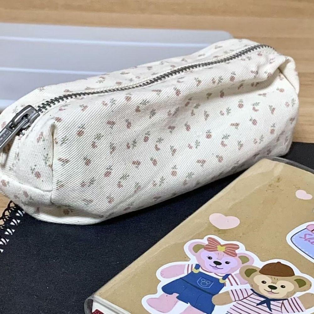 Multifunctional Pen Bag Floral Print Pencil Case High Quality Stationery Bag  Students