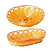 Plastic Imitation Rattan Basket Round Fruit Basket New Food Plate  Breakfast Cake Snack