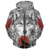 Толстовка с капюшоном Wolf 3D Printed для мужчин/женщин Harajuku Fashion Jacket с застежкой-молнией