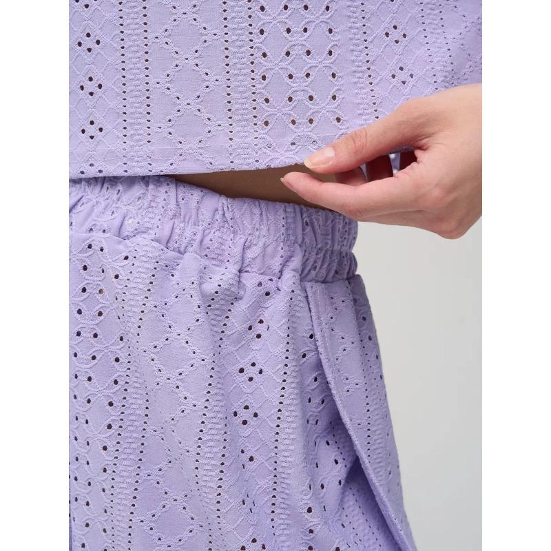 Европейский и американский трансграничный весенне-летний новый женский топ + шорты, комплект из двух предметов