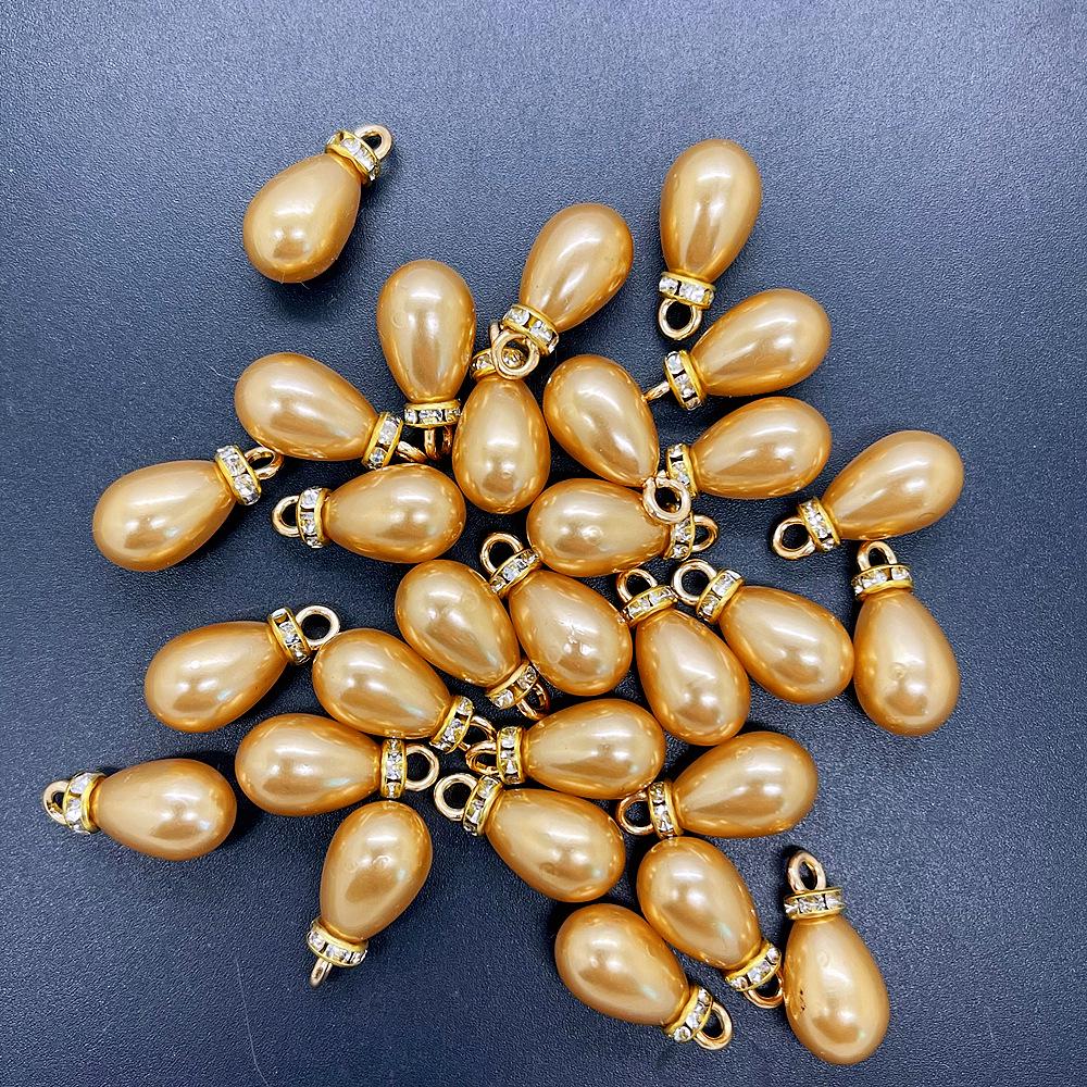 Блестящая подвеска-капля из искусственного жемчуга, DIY шарм, аксессуары для ювелирных изделий