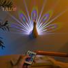 Peacock Lamp LED настенный светильник с пультом дистанционного управления энергосберегающий быстрая установка Peacock Projection LED Night Light Decor