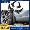 Для Tesla Model 3 2018 Брызговики 4 шт./компл. ABS с узором из углеродного волокна Брызговики Fender Model Y 2023 2022