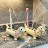 4 Slot Dachshund Toothbrush Holder Ceramic Toothpaste Toothbrush Base  Bathroom Accessories