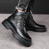 Fashion Men's High-top Winter Boots New Designer Motorcycle Boots Luxury Brand Leather Ankle Boots for Men Casual Shoes Outdoor Boats