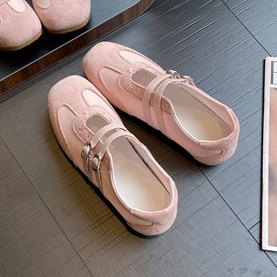 CRLAYDK Женские слипоны с ремешком и пряжкой, плоские лоферы для леди, замшевые повседневные нарядные мокасины для ходьбы, балетки для девочек