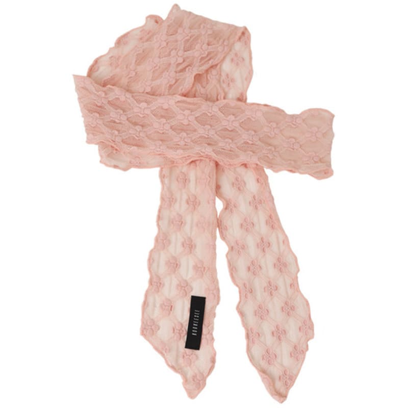 COOKEESEE Net Lace Scarf (Indian Pink)