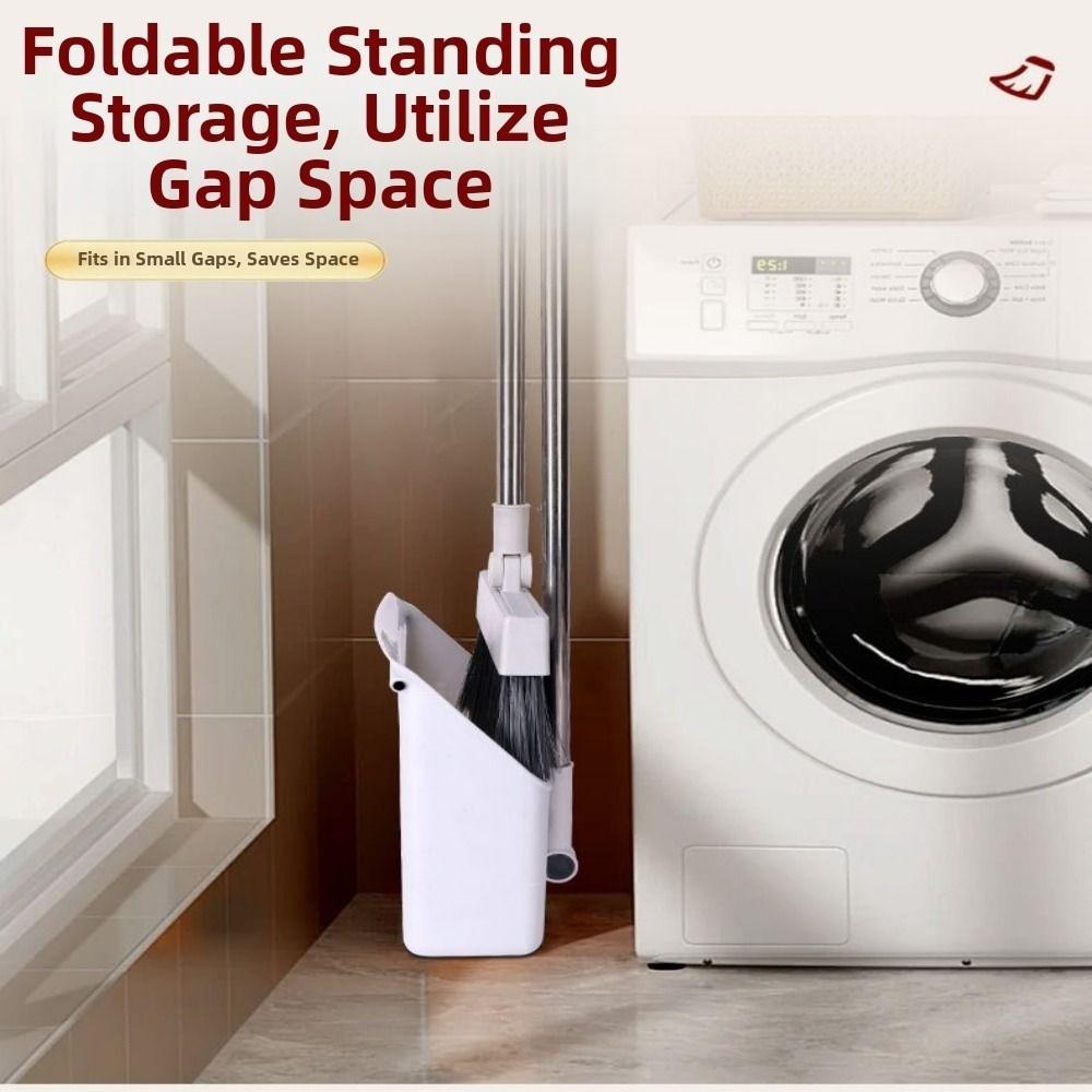 Набор складной метлы 3-в-1 с длинной ручкой и вращающейся головкой, комбинация совка, вертикальное хранение, метла с зубьями-гребнями, набор метлы и совка