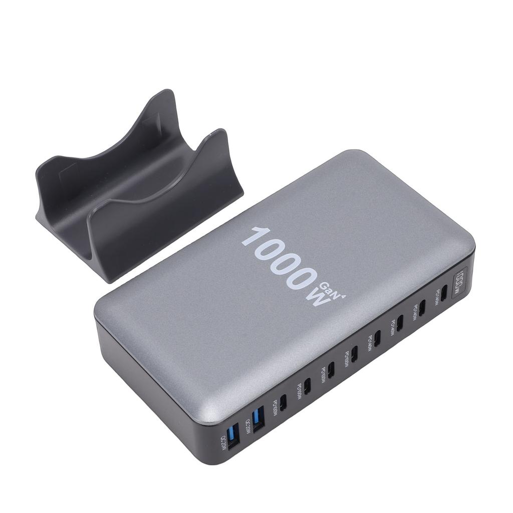 Зарядная станция USB C мощностью 1000 Вт GaN III Pro, 10 портов, 140 Вт PD PPS, станция быстрой зарядки, концентратор для ноутбука, планшета, смартфона