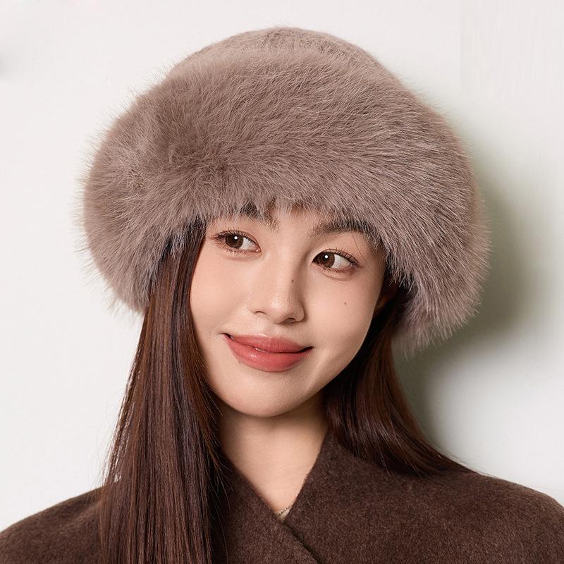 Knitted Hat Women's Autumn Winter Ear Protection Rabbit Plush Wool Hat