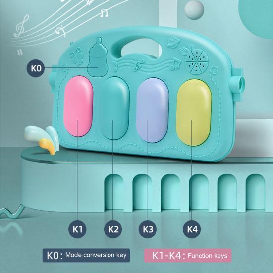 Детский игровой коврик с подвесными игрушками, пианино с функцией "Пинай и играй", игровой коврик-гимнастика с музыкой и светом, коврик для ползания младенцев, игрушка для раннего развития