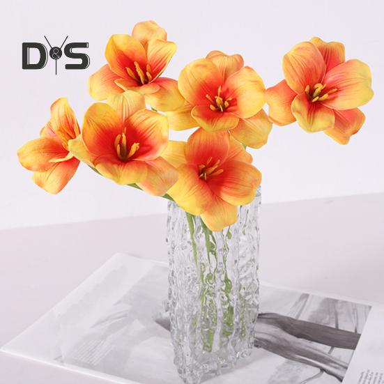 Букет из искусственных тюльпанов Реалистичные лепестки из искусственной кожи с эффектом увядания, гибкие стебли, не требующие ухода, поддельные тюльпаны для домашнего декора