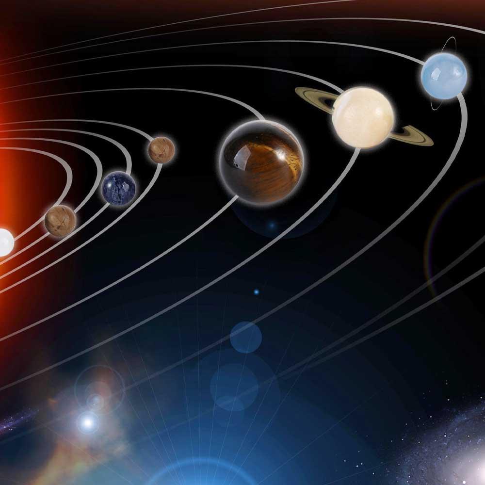 Gift Specimen Collection The Solar System Crystal Ball Eight Planets Gemstone Planets Natural Stone
