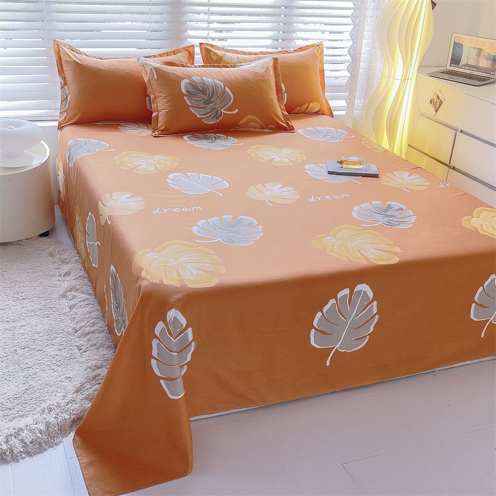 Bed Sheet Single Piece Single Double Bed Sheet Nordic Style Skin-friendly Brushed Bed Sheet Dormitory Single Simple