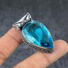 Подвеска из стерлингового серебра 925 пробы с драгоценным камнем Swiss Blue Topaz, 1,97 дюйма, S6r03
