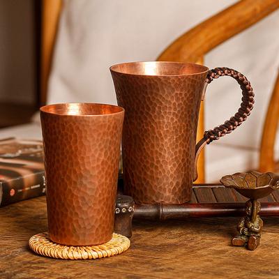 Кофейная чашка из чистой меди, фиолетовая медная маленькая чайная чашка и кружки для пива