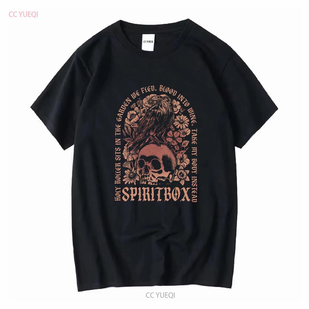 New Spiritbox Band Black Cotton T Shirt Sp80612 Long Or Short Sleeves Vintage Washed Streetwear Comfortable Versatile Slightly
