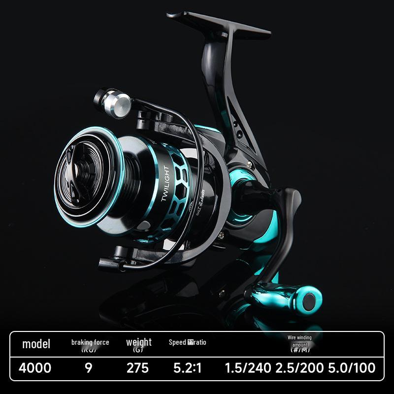 Катушка спиннинговая Haotun Zero-Gap с двойной рукояткой: 5,2:1 Дальний заброс, Ловля кальмара и микрообъектов.