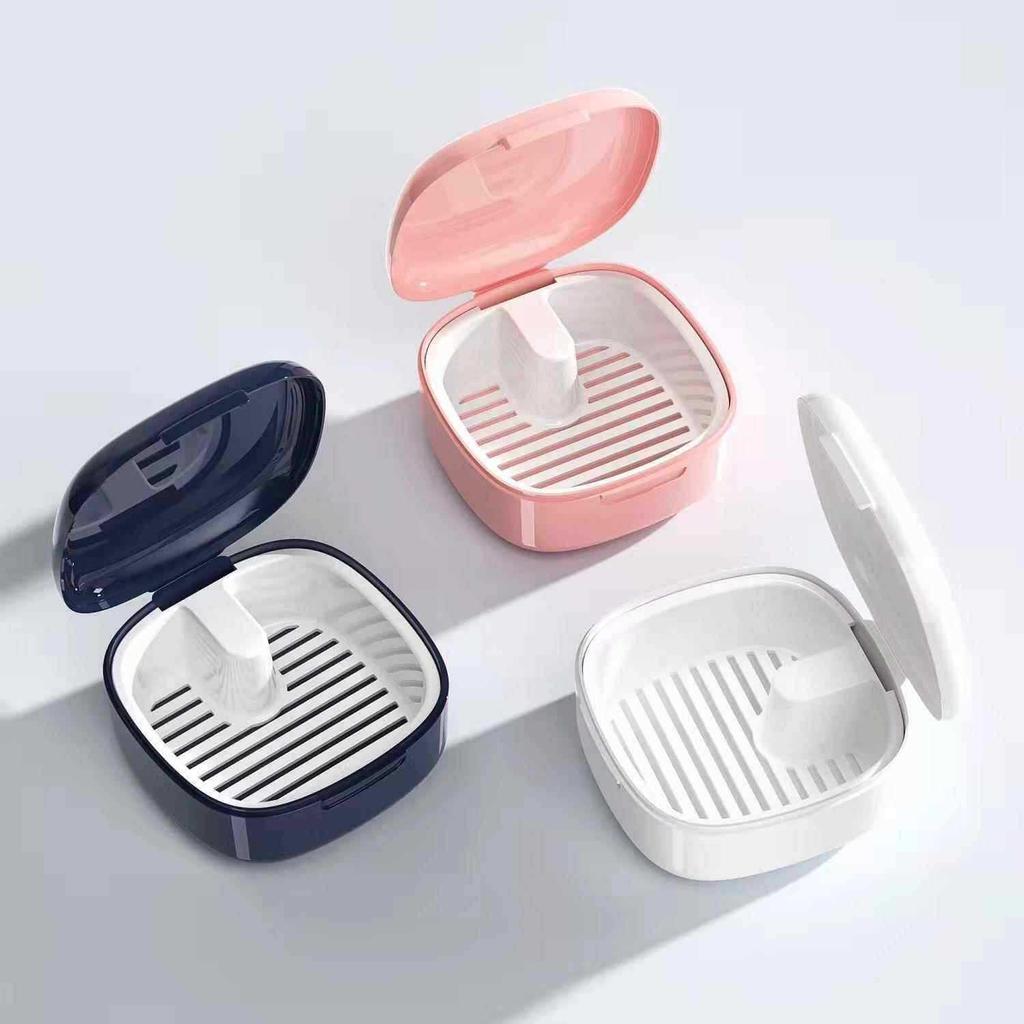 Compact Invisible Braces and Retainers Holder with Easy-Clean Sliding Cover