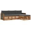 Outdoor Sofa Set In Natural and Anthracite 249.5 X 162.5 X 73 Cm