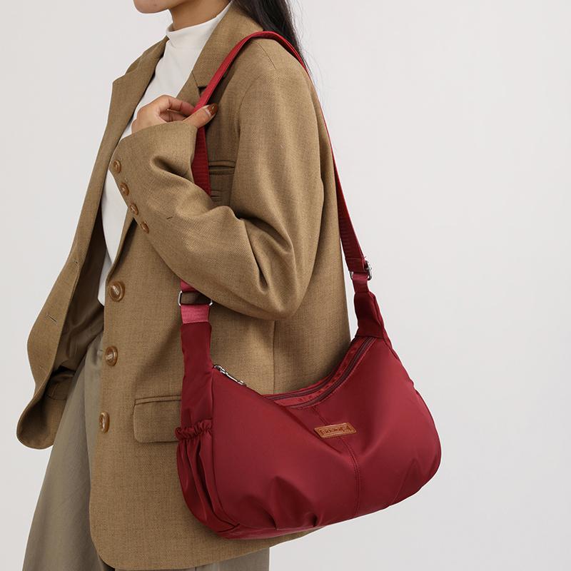 Повседневная женская нейлоновая сумка через плечо, модная, простая, в студенческом стиле, сумка кроссбоди, большой вместимости, дизайнерская женская сумочка