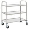 3 Tier Serving Trolley 95 x 45 x 83.5 cm Stainless Steel