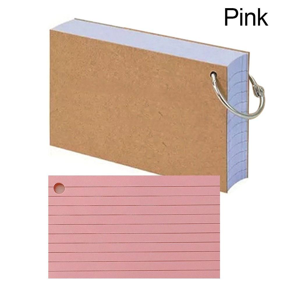 Horizontal Line Loose-Leaf Index Cards Double-sided Revision Cards Durable Binder Memo Book Office