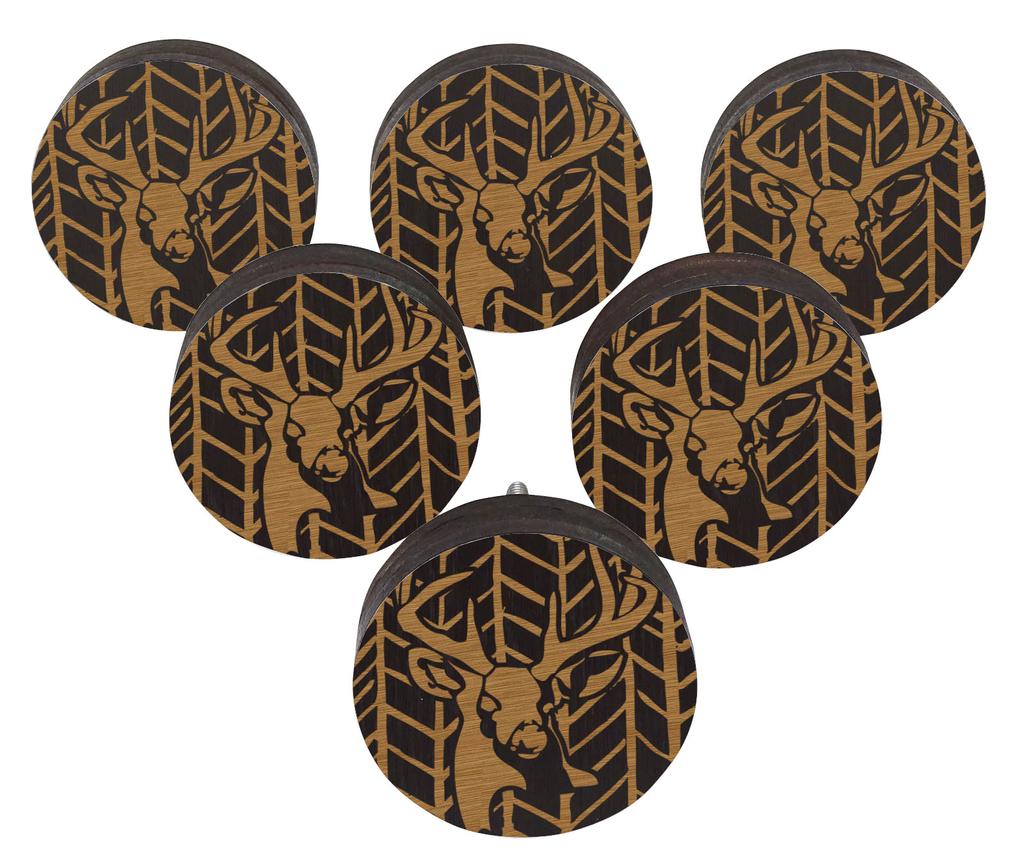 IBA Indianbeautifulart коричневые ручки с гравировкой 10 шт. мебельные деревянные ручки-гребешки в деревенском стиле