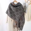 Autumn and Winter Classic Plaid Scarf Women's Fashion Double-sided Imitation Cashmere Shawl Winter Thickened Warm Scarf