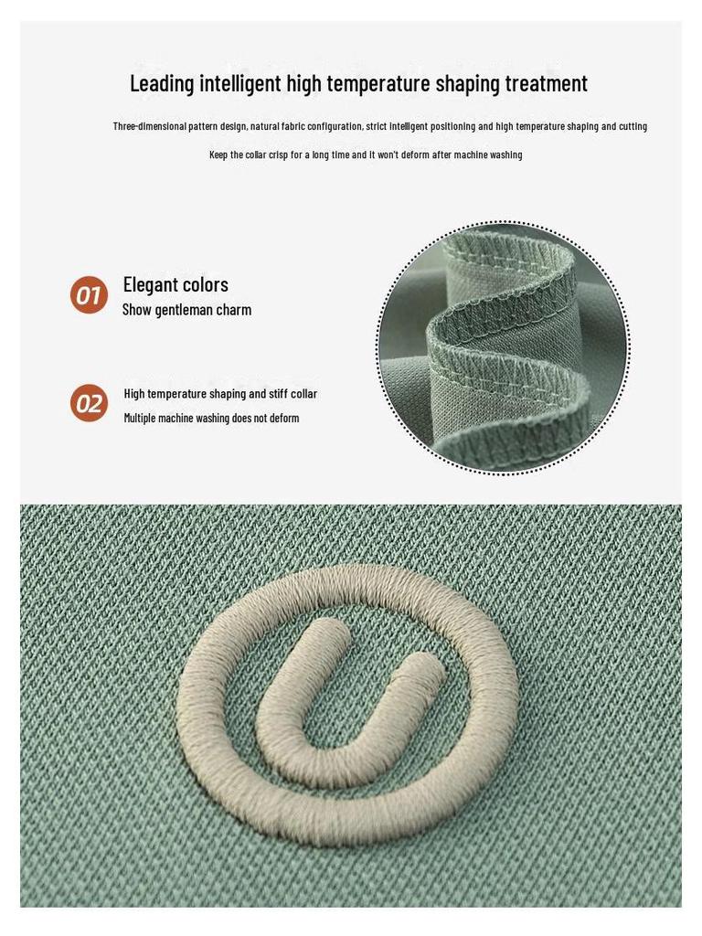 Мужская рубашка поло с коротким рукавом: Летняя повседневная легкая роскошь с вышитым лацканом для модных пап