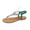 Water Diamond Sandals for Women 2024 Summer New Style with Roman Style PVC Rear Elastic Band