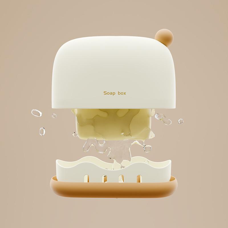 Рождественская форма Дорожная мыльница Герметичная Водонепроницаемая мыльница Креативная мыльница для мытья рук Посвященная портативная мыльница для путешествий и деловых поездок