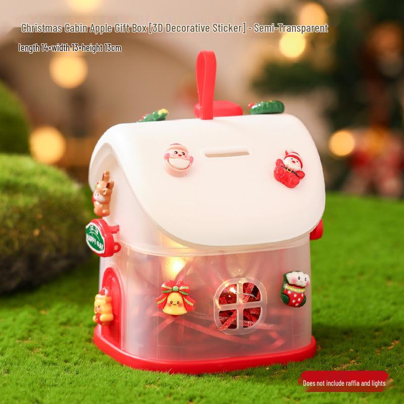Рождественский Вечер Яблочная Подарочная Коробка - Креативная Упаковка для Конфет в Виде Маленького Домика для Детей
