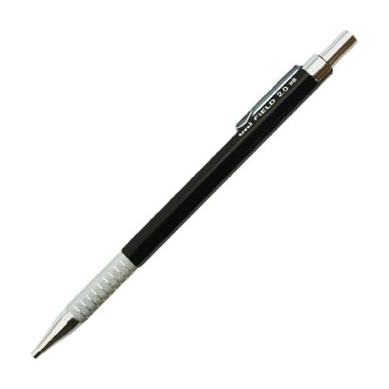 Механический карандаш Mitsubishi Pencil Field 2, 2,0 мм, HB, с накатанной металлической рукояткой, грифель uni